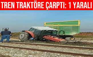 Denizli’de Tren Traktöre Çarptı: Traktör Sürücüsü Yaralandı