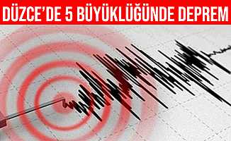 Düzce’de 5 büyüklüğünde deprem meydana geldi