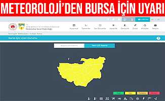 Meteoroloji'den Bursa için sarı uyarı