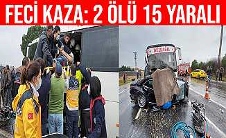 Tekirdağ’da feci kaza: 2 ölü, 15 yaralı