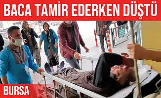 Bursa'da çatıdan düşen adam ağır yaralandı