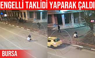 Engelli taklidi yaparak akülü sandalye çaldı