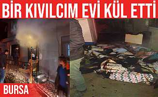 Mustafakemalpaşa'da bir kıvılcım evi yaktı