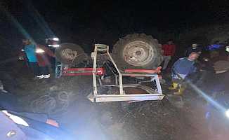 Tokat'ta traktör uçuruma yuvarlandı: 1 yaralı