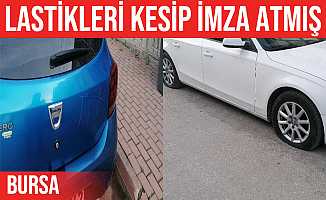 Bursa'da 13 aracın lâstikleri kesildi
