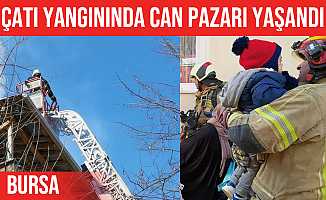 İnegöl'deki çatı yangınında can pazarı yaşandı