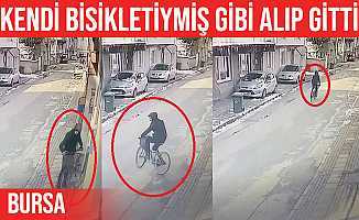 Kestel'deki bisiklet hırsızı kameralara yakalandı