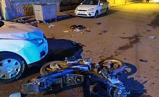 Adıyaman'da motosiklet ile otomobil çarpıştı: 1 yaralı
