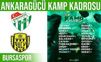 Bursaspor MKE Ankaragücü Maçı Kamp Kadrosu Açıklandı