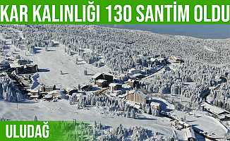 Uludağ’da kar kalınlığı 130 santimetre oldu