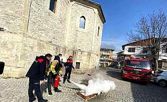 Safranbolu itfaiyesinden yangınlara karşı eğitim