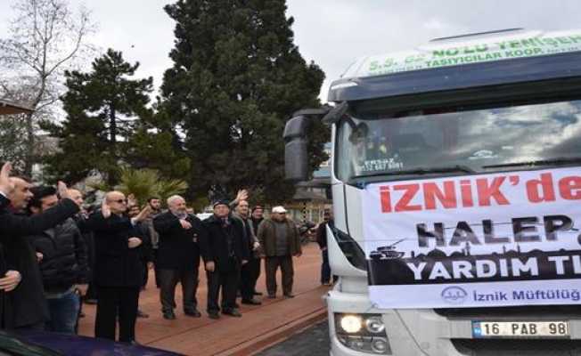 İznik#039;ten Halep#039;e yardım TIR#039;ı