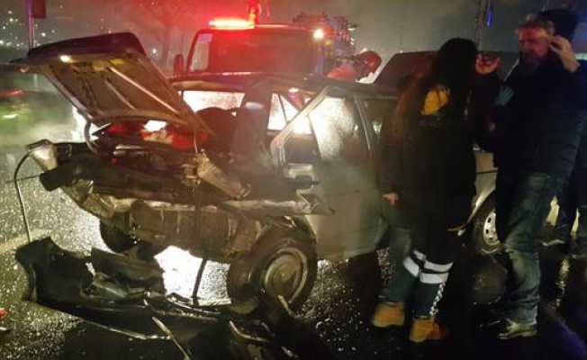 Zonguldakta trafik kazası 4 yaralı