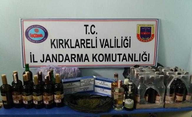 Kırklareli merkezli kaçak içki ve uyuşturucu operasyonu