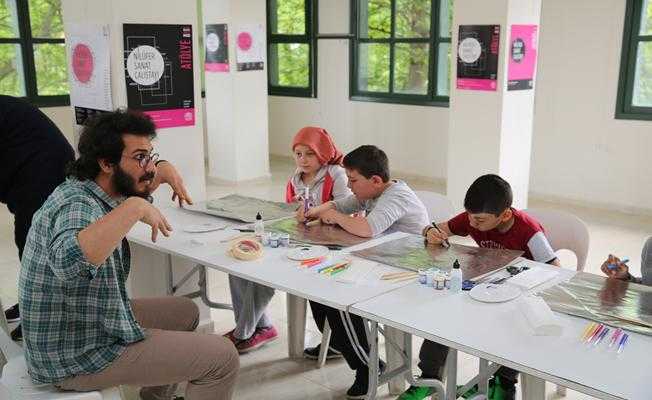 Misili çocuklar Nilüfer Sanat Çalıştayında