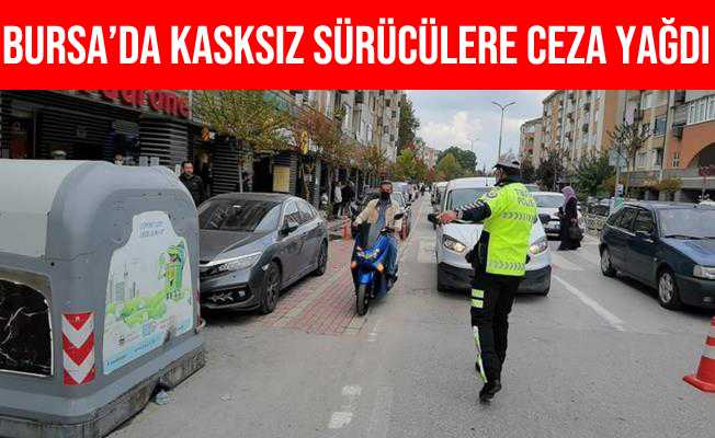 Bursa İnegöl#039;de Kasksız Sürücülere Ceza Yağdı