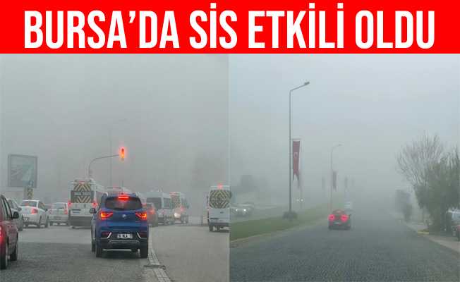 Bursa#039;da Sabah Saatlerindeki Yoğun Sis Etkili Oldu