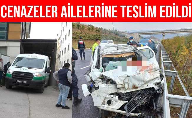 Bursadaki kazada ölen 4 gencin cenazeleri teslim edildi