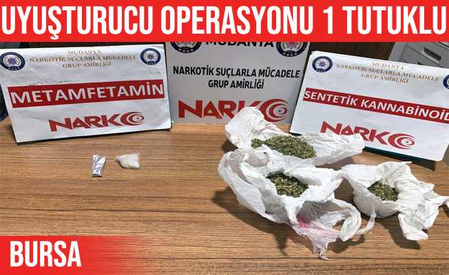 Mudanya#39;daki uyuşturucu operasyonunda 1 kişi tutuklandı