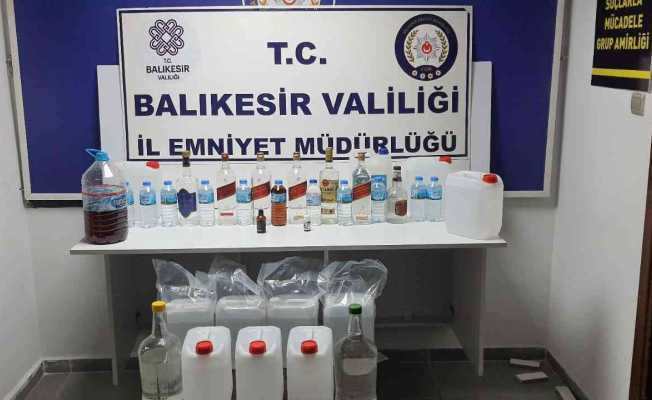 Ayvalıkta polisten kaçak alkol operasyonu