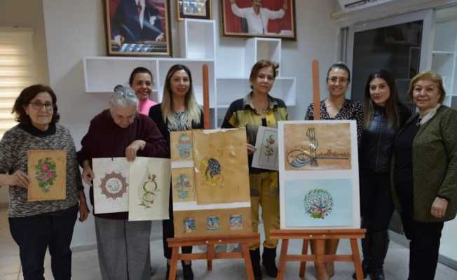 Tezhip sanatı kursuna yoğun ilgi