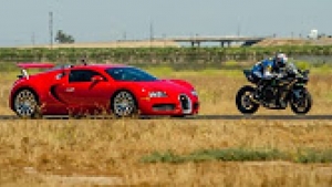 Kawasaki Ninja H2r vs Bugatti Veyron Drag Race 2016 Lamborghini Aventador vs F16 Fighting Falcon